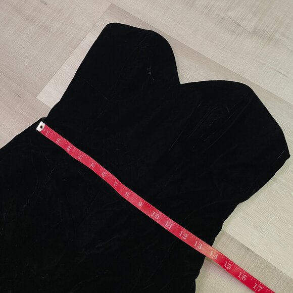 Vintage Velvet Strapless High Slit Dress - Picture 4 of 9